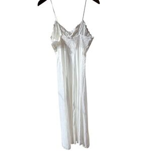 Lucie Ann II Slip Dress Women M White Lace Coquette Vintage Ethereal 90's USA